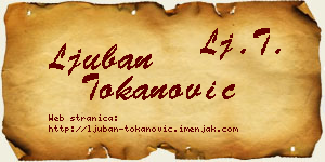 Ljuban Tokanović vizit kartica
